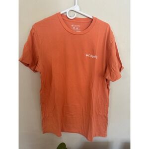 Columbia PFG Men's Orange Fishing T Shirt Size Large